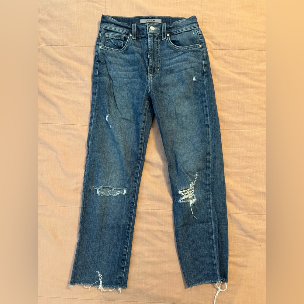Joe’s Jeans High Rise Straight Ankle Distressed